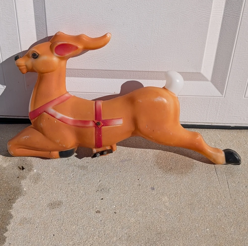 Vintage Blow Mold Reindeer 36” Empire Reindeer Blow Mold
